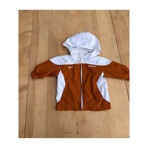 Kids Nike Texas Longhorns Orange White Hooded Windbreaker Jacket 12M